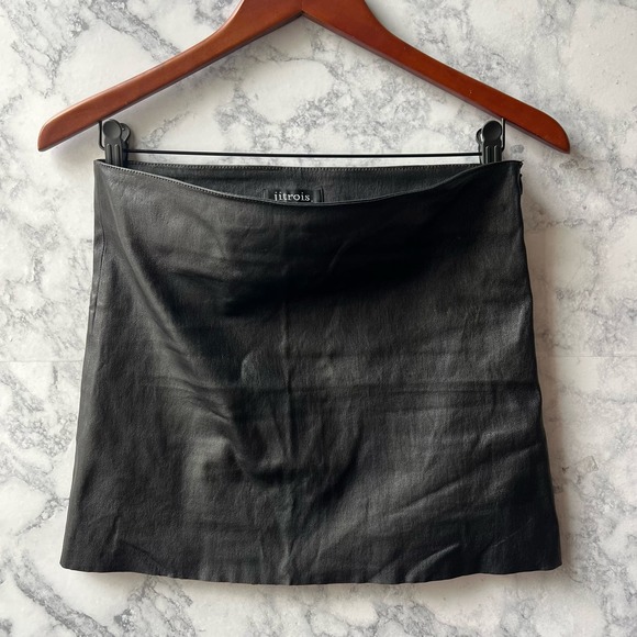 Jitrois SOLO Mini Skirt in Stretch Leather Size 36 - Picture 4 of 9